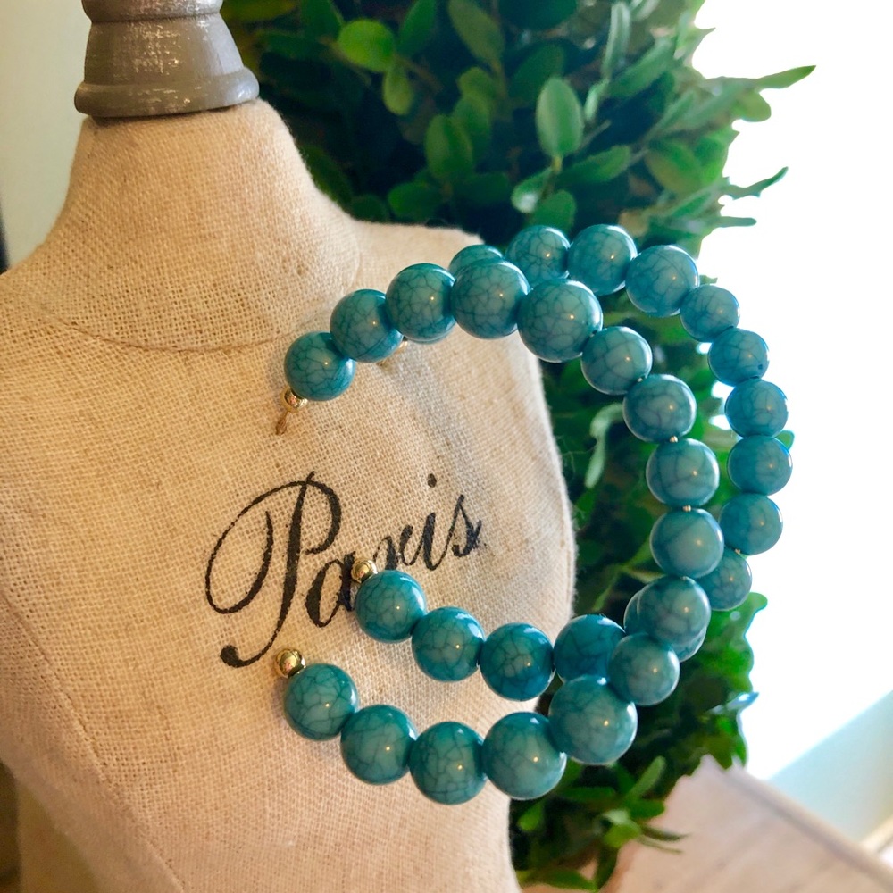 Turquoise hoops